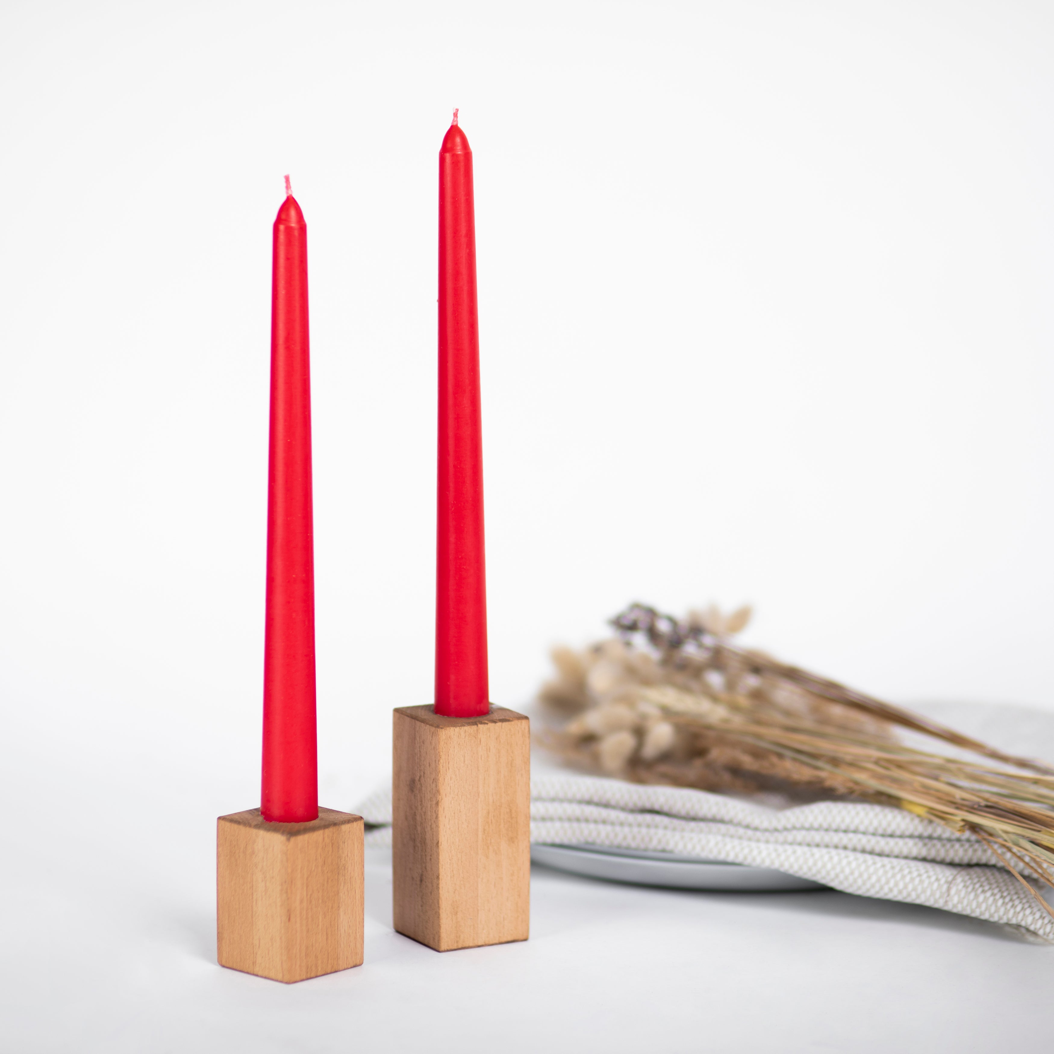 CANDWAX Red Taper Candles