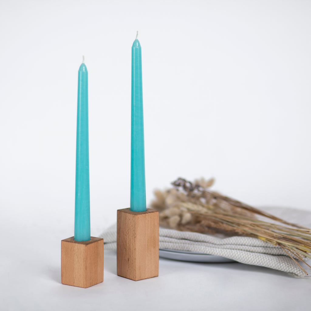 CANDWAX Turquoise Taper Candles