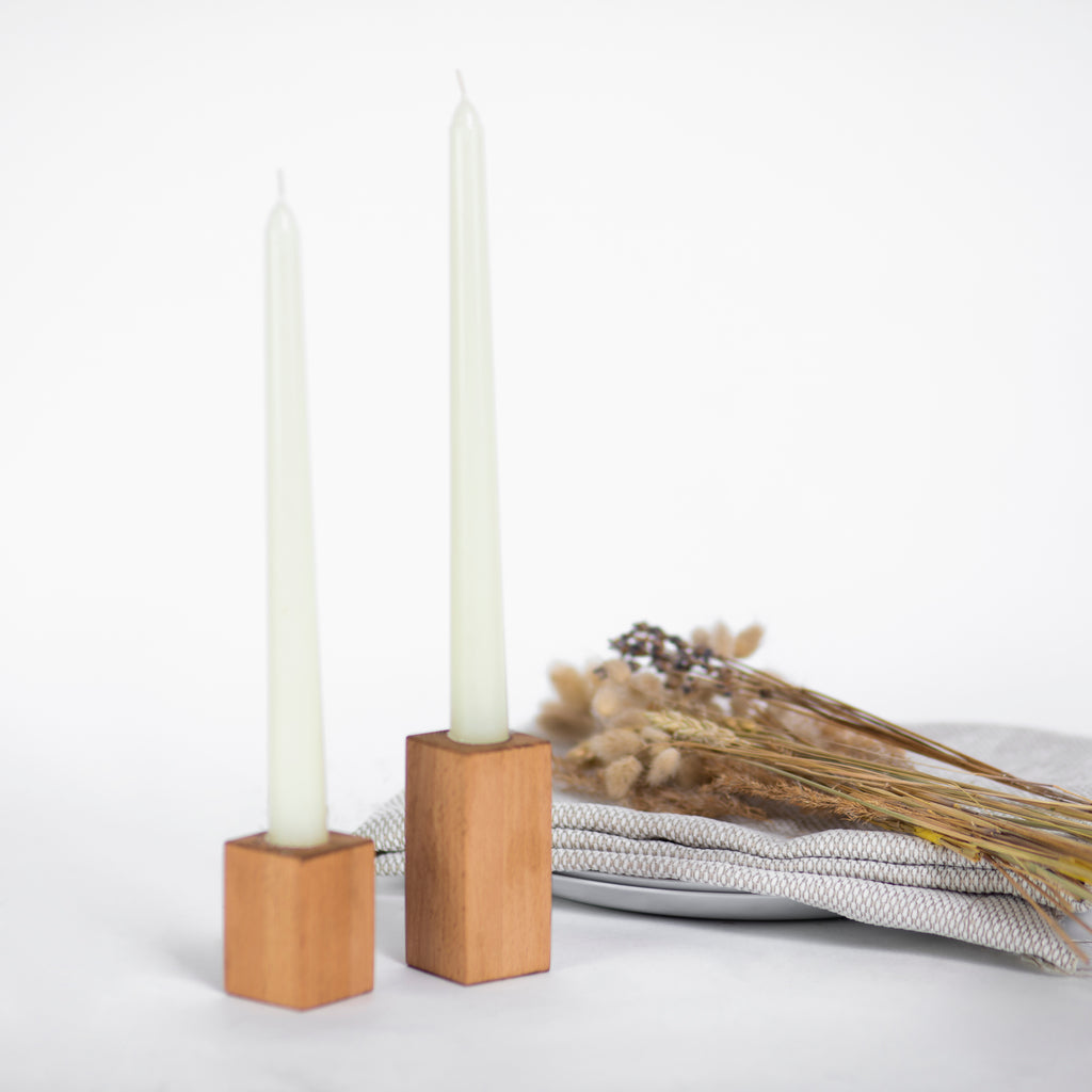 CANDWAX Ivory Taper Candles