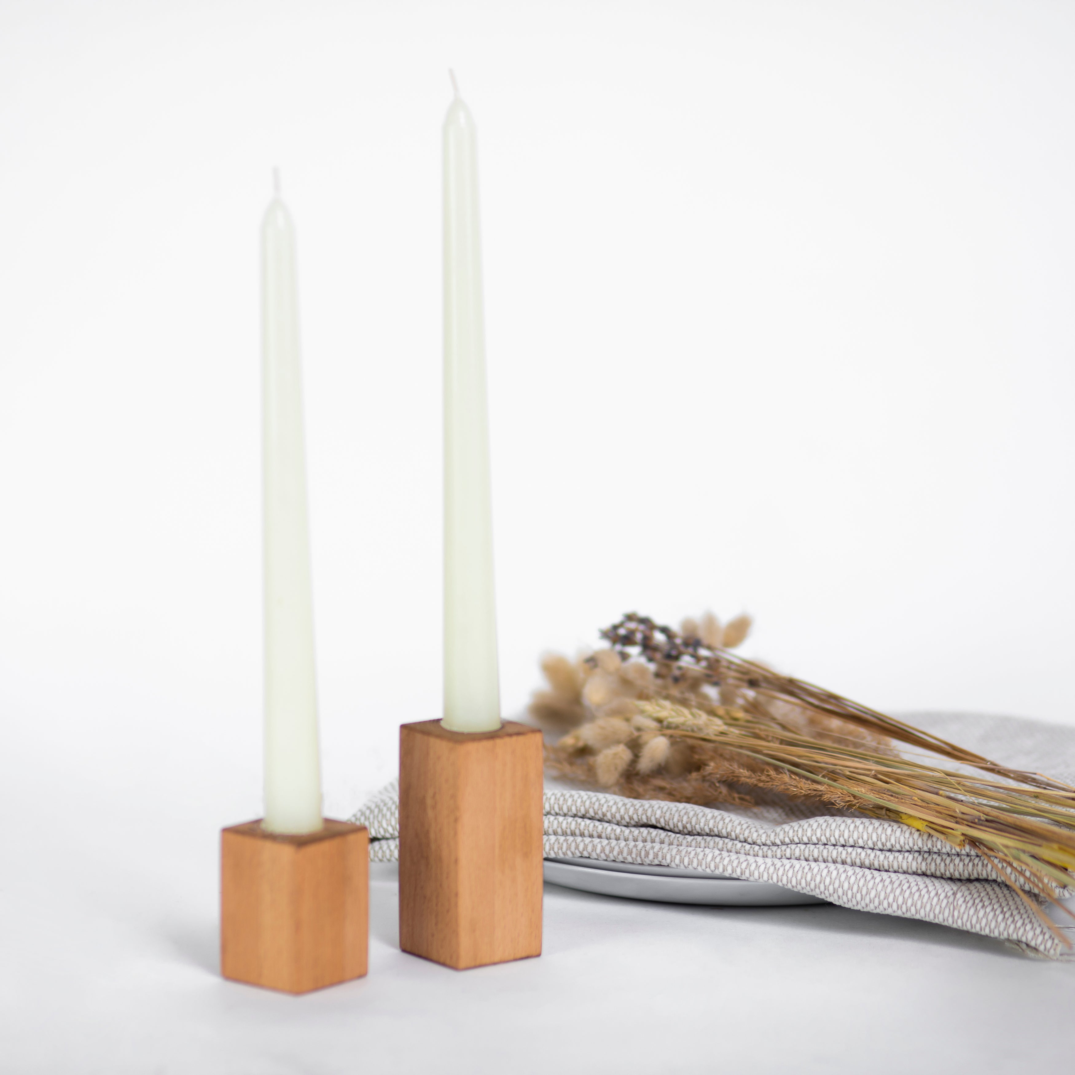 CANDWAX Ivory Taper Candles