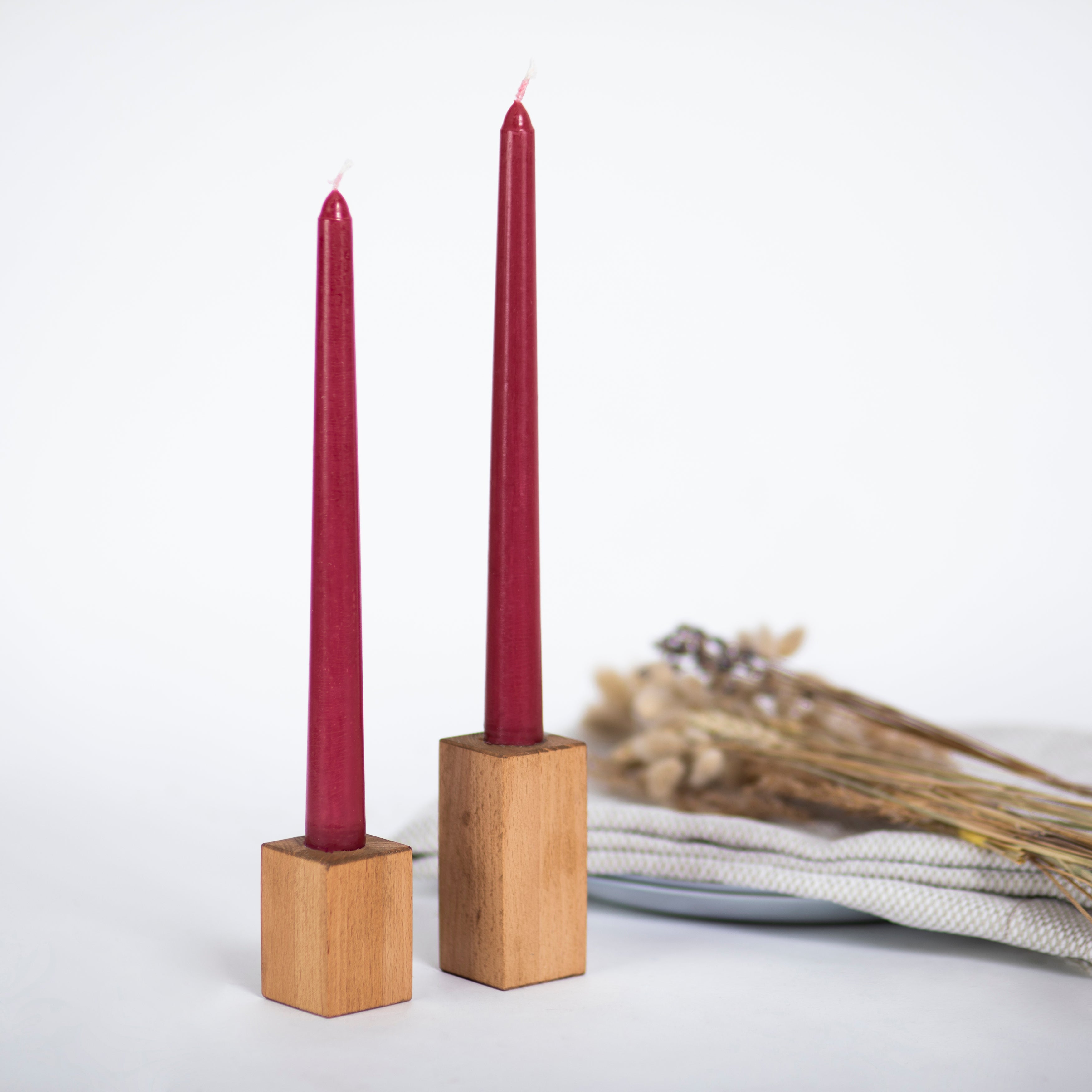 CANDWAX Bordeaux Taper Candles