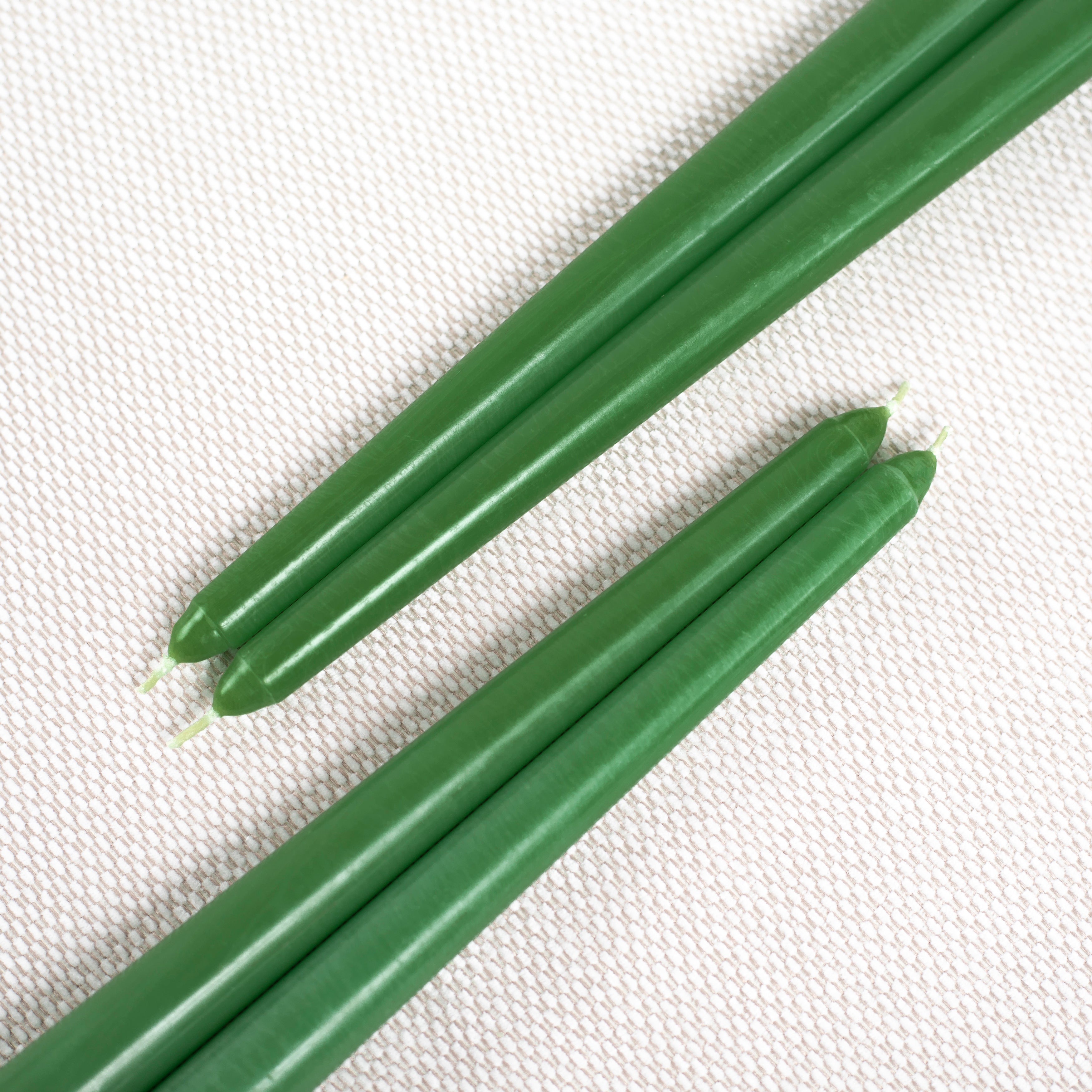 CANDWAX Green Taper Candles